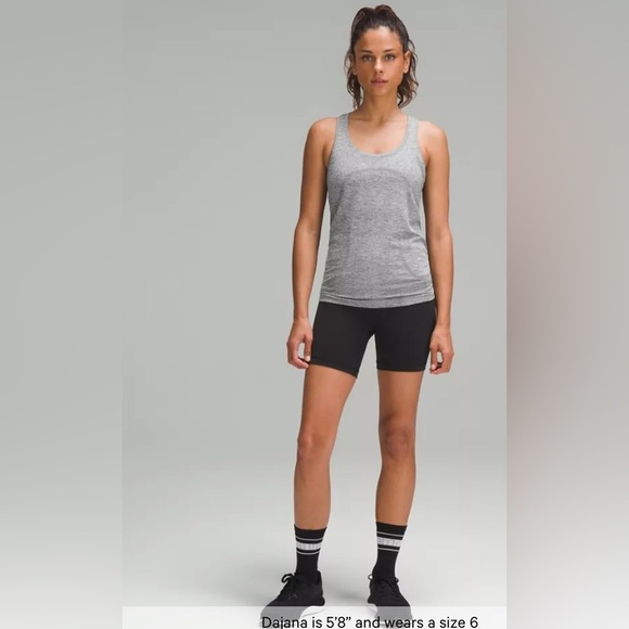 Lululemon Swiftly Tech Racerback Tank Top in Gray Hip Length,size 8 - Picture 6 of 6